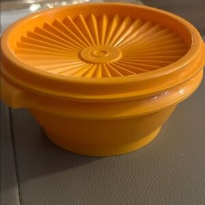 Tupperware Sunburst Orange Lid